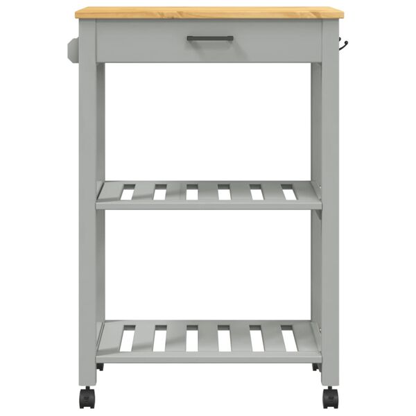 vidaXL Kitchen Trolley MONZA 60x40x90 cm Solid Wood Pine