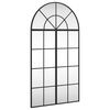 vidaXL Wall Mirror Black 60x110 cm Arch Iron