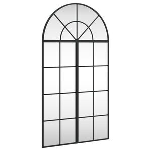 vidaXL Wall Mirror Black 60x110 cm Arch Iron