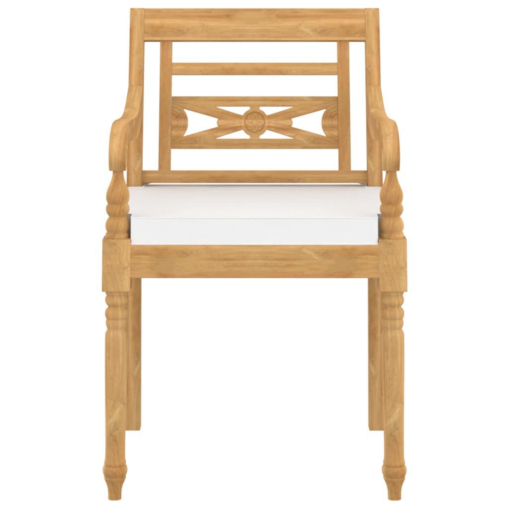 vidaXL 4 Piece Garden Lounge Set with Cushions Solid Teak Wood