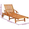 vidaXL Sun Loungers 2 pcs with Table and Cushions Solid Acacia Wood