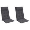 vidaXL Highback Chair Cushions 2 pcs Anthracite Oxford Fabric