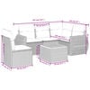 vidaXL 6 Piece Garden Sofa Set with Cushions Beige Poly Rattan