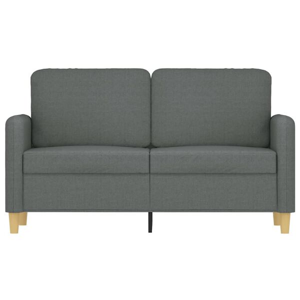 vidaXL 2-Seater Sofa Dark Grey 120 cm Fabric