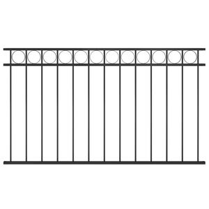 vidaXL Fence Panel Steel 1.7x0.8 m Black