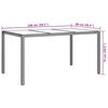 vidaXL Garden Table White 150 x 90 x 75 cm Poly Rattan