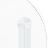 vidaXL 2-Tier Side Table Transparent & Black 38x38x50cm Tempered Glass