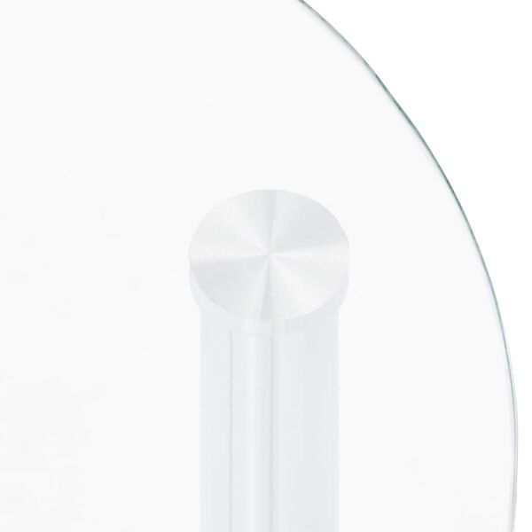 vidaXL 2-Tier Side Table Transparent & Black 38x38x50cm Tempered Glass