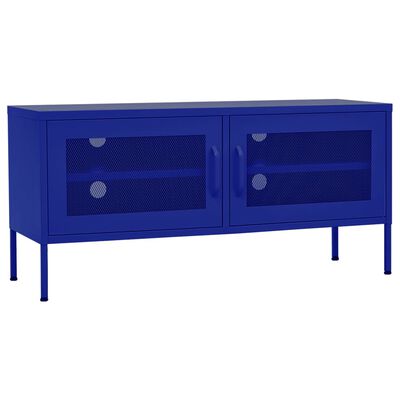 vidaXL TV Cabinet Navy Blue 105x35x50 cm Steel