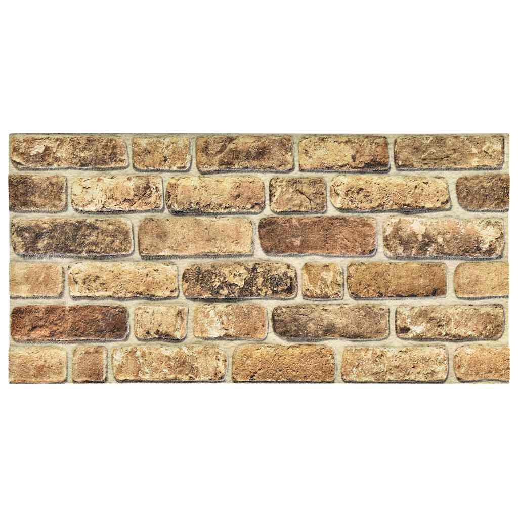 vidaXL 3D Wall Panels with Dark Sand Brick Design 10 pcs EPS