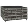 vidaXL 3 Piece Garden Lounge Set with Cushions Grey Poly Rattan
