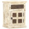 vidaXL Bedside Cabinet White 40x30x50 cm Solid Mango Wood