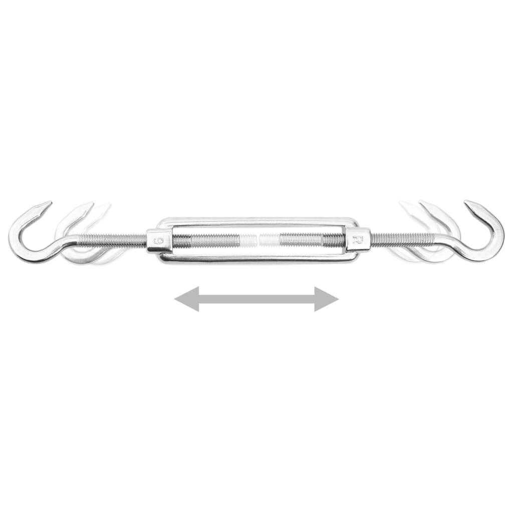 vidaXL 9 Piece Sunshade Sail Accessory Set Stainless Steel