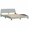 vidaXL Bed Frame without Mattress "Hanko" Light Grey 152x203 cm Queen Velvet