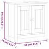 vidaXL 3 Piece Bathroom Furniture Set BERG White Solid Wood Pine