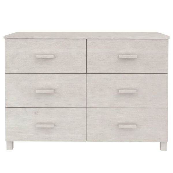 vidaXL Sideboard HAMAR White 113x40x80 cm Solid Wood Pine