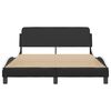 vidaXL Bed Frame "Dover" Black and White 137x190 cm Double Faux Leather