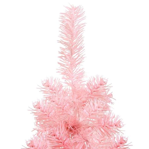 vidaXL Slim Artificial Half Christmas Tree with Stand Pink 120 cm