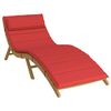 vidaXL Sun Lounger Cushion Red 180x60x4 cm Oxford Fabric