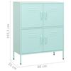 vidaXL Storage Cabinet Mint 80x35x101.5 cm Steel