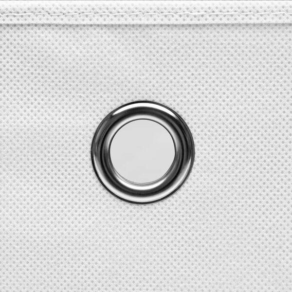 vidaXL Storage Boxes 10 pcs Non-woven Fabric 28x28x28 cm White