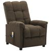 vidaXL Electric Massage Chair Brown Fabric