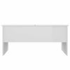 vidaXL Coffee Table High Gloss White 102x50.5x46.5 cm Engineered Wood