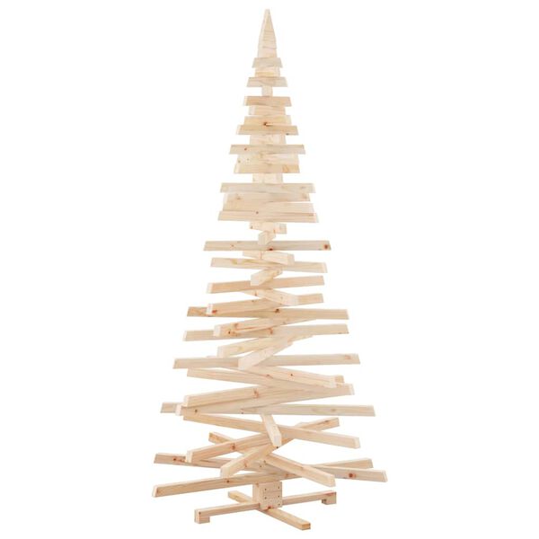 vidaXL Christmas Trees with Stand Natural 210 cm Solid pine wood