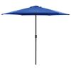 vidaXL Garden Parasol with Aluminium Pole 270x246 cm Azure Blue