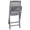 vidaXL Folding Outdoor Chairs 2 pcs with Cushions Solid Acacia Wood