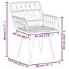 vidaXL 3 Piece Garden Dining Set Poly Rattan