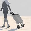 vidaXL Shopping Trolley Folding Grey 35 x 28 x 92 cm Oxford fabric