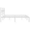 vidaXL Metal Bed Frame without Mattress with Headboard White 193x203cm