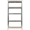 vidaXL 5-Layer Heavy-duty Shelves 5 pcs Silver Steel&Engineered Wood