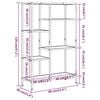 vidaXL Book Shelf 80x30x120 cm Steel and Engineered Wood
