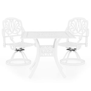 vidaXL 3 Piece Bistro Set Cast Aluminium White