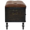 vidaXL Storage Bench with Castors 80.5 cm Solid Wood Fir