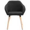 vidaXL Dining Chairs 4 pcs Black Fabric