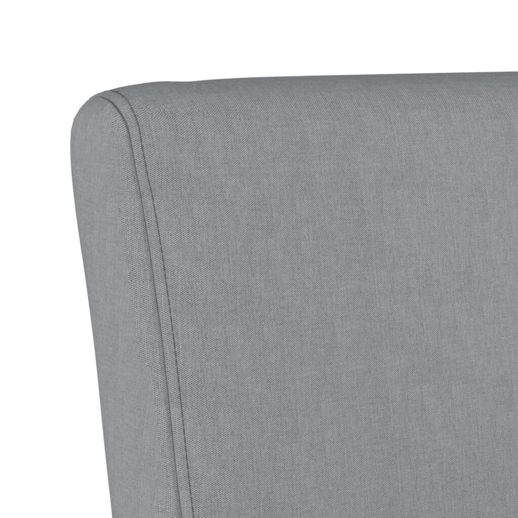 vidaXL Slipper Chair Light Grey Fabric