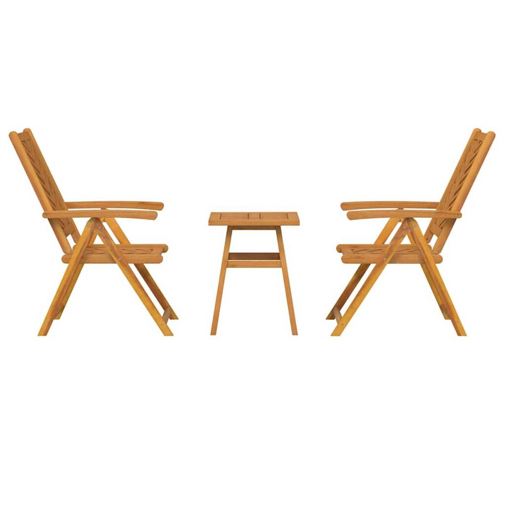 vidaXL Garden Bistro Set 3 pcs Brown Solid acacia wood