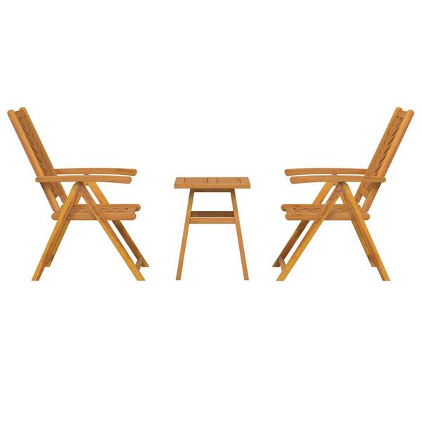 vidaXL Garden Bistro Set 3 pcs Brown Solid acacia wood