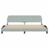 vidaXL Bed Frame "Dover" Light Grey 193x203 cm Velvet