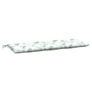 vidaXL Garden Bench Cushion Leaf Pattern 120x50x7 cm Fabric