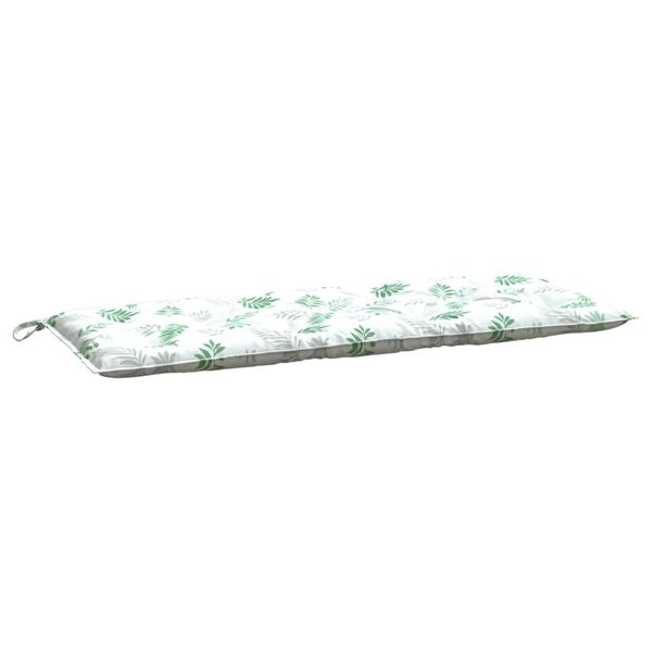 vidaXL Garden Bench Cushion Leaf Pattern 120x50x7 cm Fabric