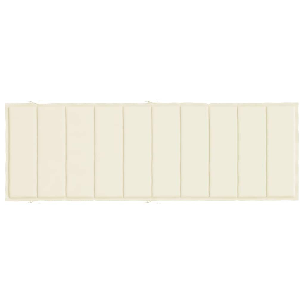 vidaXL Sun Lounger Cushion Cream 186x58x4cm Oxford Fabric