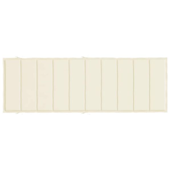 vidaXL Sun Lounger Cushion Cream 186x58x4cm Oxford Fabric
