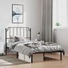 vidaXL Metal Bed Frame without Mattress with Headboard Black 100x190cm