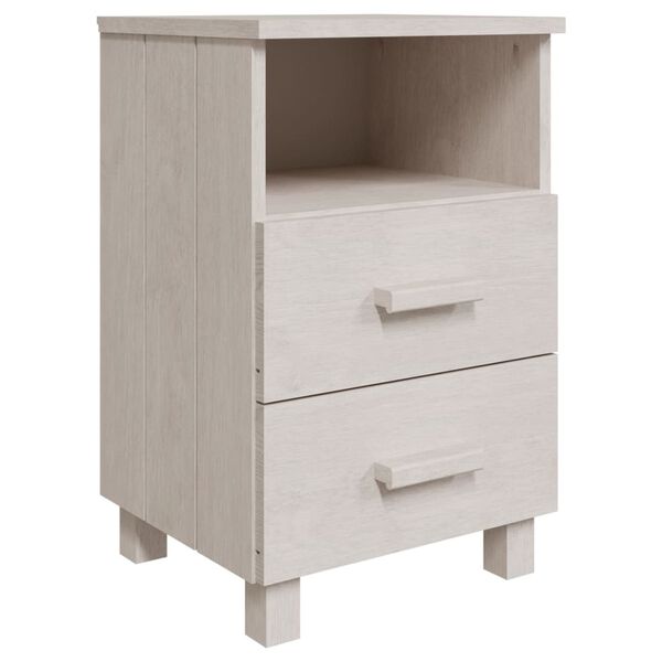 vidaXL Bedside Cabinets HAMAR 2 pcs White 40x35x62 cm Solid Wood