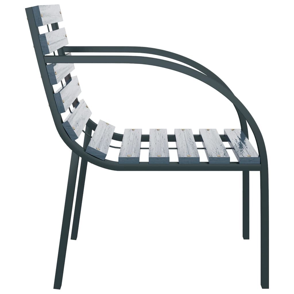 vidaXL Garden Chairs 2 pcs Grey Wood