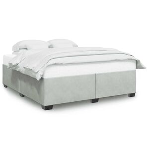 vidaXL Bed Frame without Mattress Light Grey California King Velvet